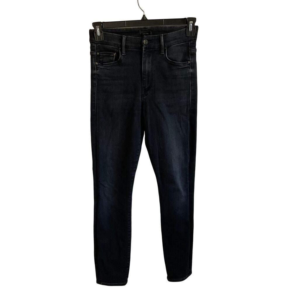 Mother High Waisted Looker Ankle Black Skinny Jeans - Size 27